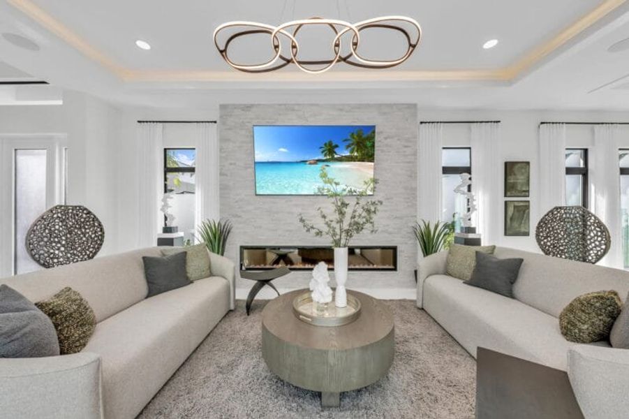 Representative furnished interior of a home built from the Silver Palm – Phase 2 by Medallion Home in Aqua, Bradenton (Image 7).