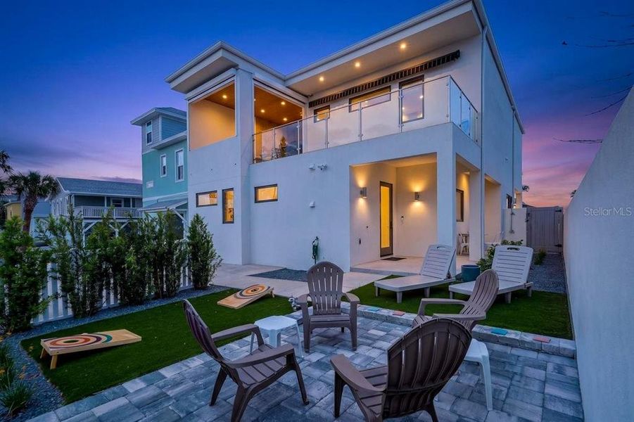 Exterior details and patio area of a home in , New Smyrna Beach (Image 29).