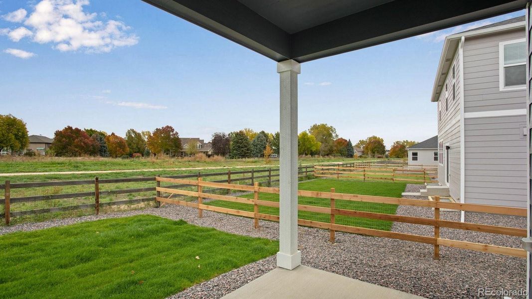 Exterior details and patio area of a home in Hansen Farm, Fort Collins (Image 3).