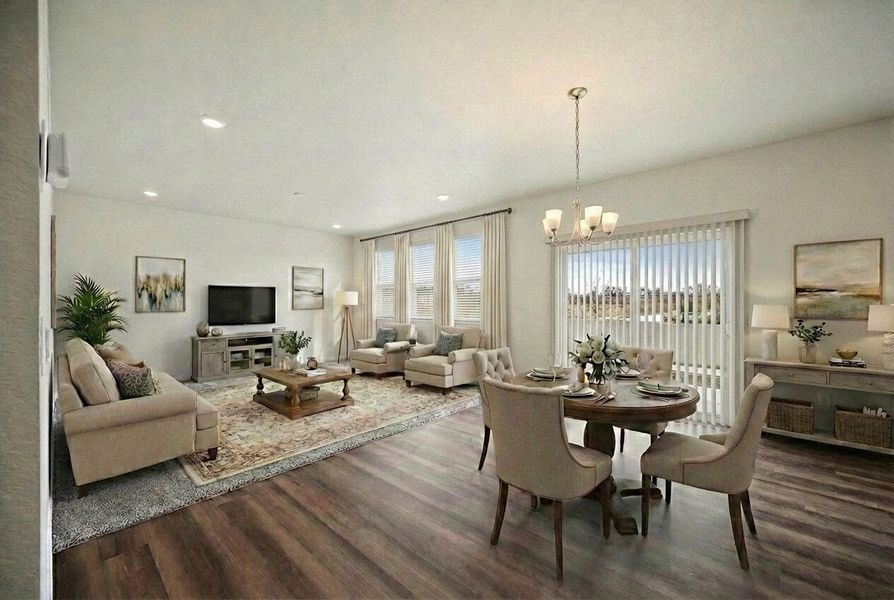 Furnished interior view inside a new home in Aspen Ranch, Fountain (Image 6).