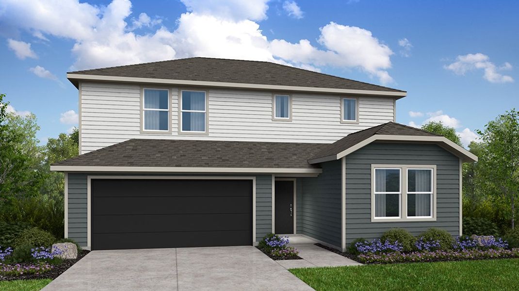 Representative exterior photo of a completed home built from the Sparrow by Taylor Morrison in Longview 50s, Del Valle, TX (Image 21). Representative exterior photo of a completed home built from the Sparrow by Taylor Morrison in Longview 50s, Del Valle, TX (Image 21).