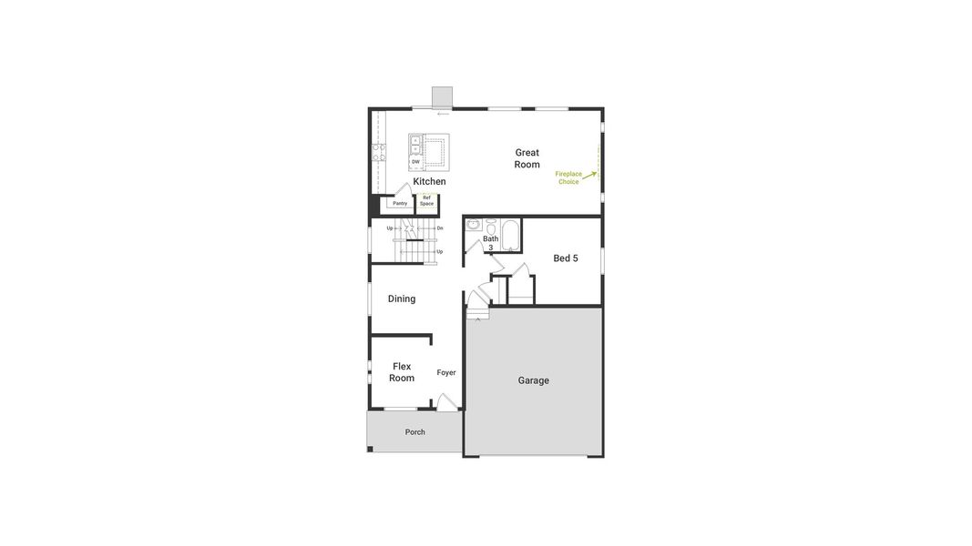 2D floor plan layout of this home in Banning Lewis Ranch - New Homes Colorado Springs, Colorado Springs, CO (Image 2). 2D floor plan layout of this home in Banning Lewis Ranch - New Homes Colorado Springs, Colorado Springs, CO (Image 2).