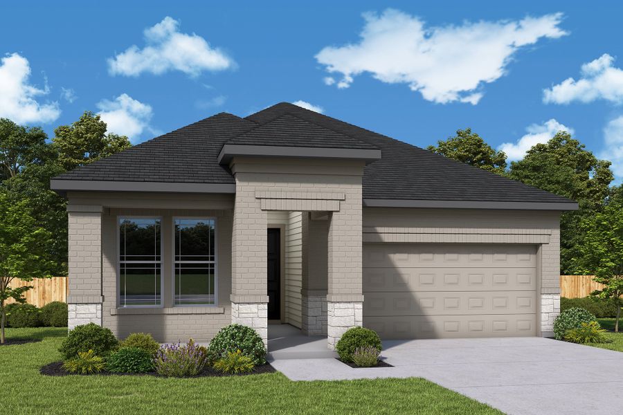 Representative exterior photo of a completed home built from the The Brownsville by David Weekley Homes in Grange - Reserve Collection, Katy, TX (Image 16).
