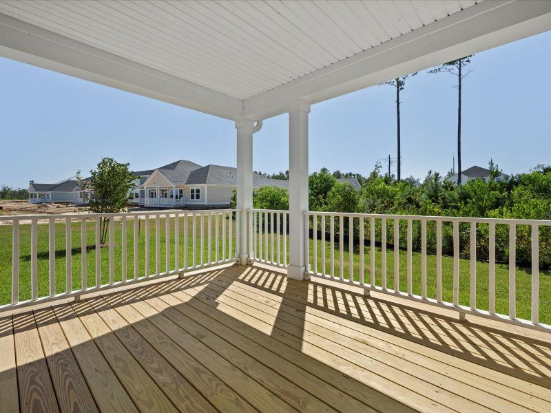 Exterior details and patio area of a home in The Coves at Lakes of Cane Bay, Summerville (Image 27).