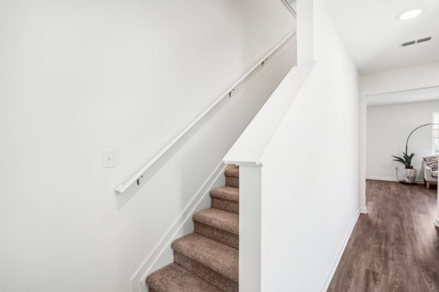 A staircase in a house.