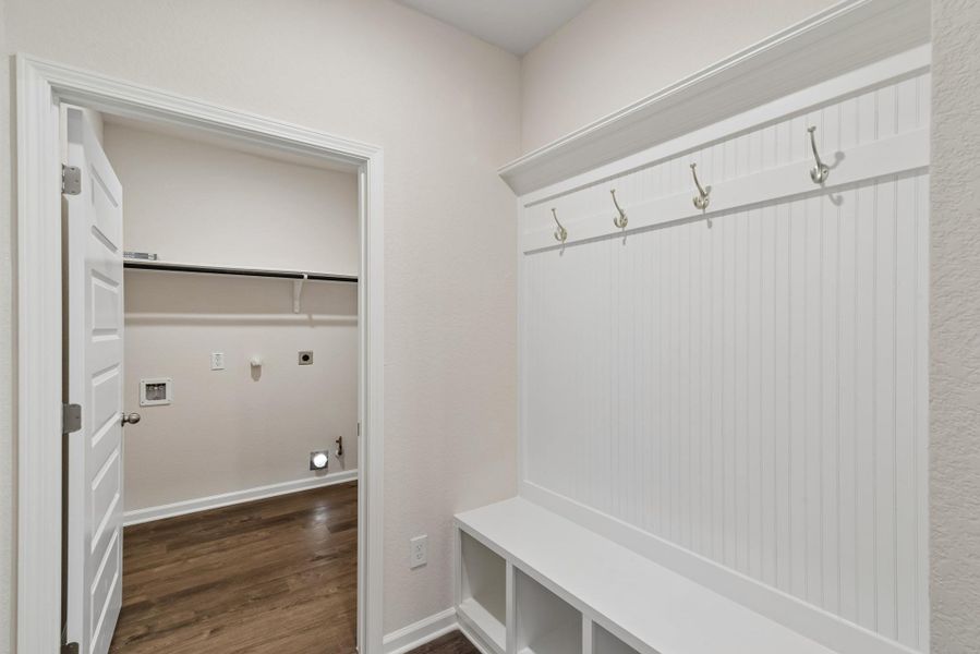 The Pearson- Mudroom with Bench and Utility Room The Pearson- Mudroom with Bench and Utility Room