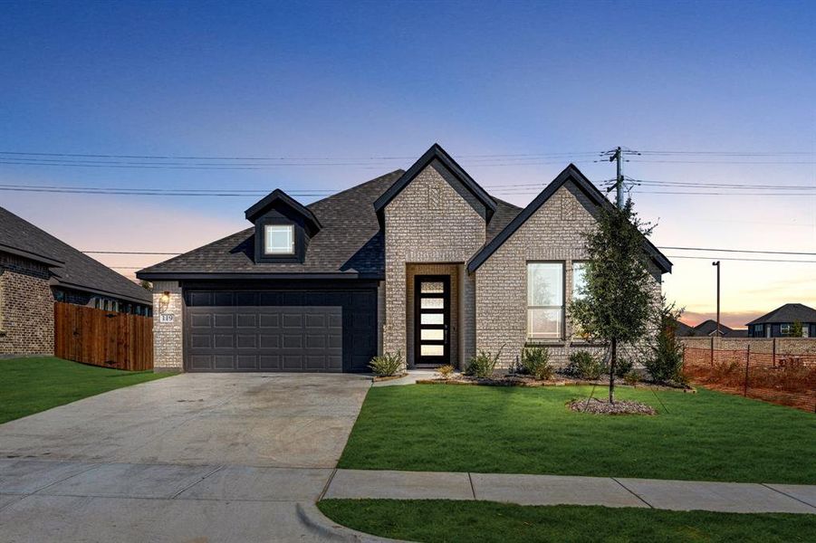 Front exterior of a new home in Arcadia Trails Classic 50, Balch Springs, TX, highlighting curb appeal (Image 22). Front exterior of a new home in Arcadia Trails Classic 50, Balch Springs, TX, highlighting curb appeal (Image 22).