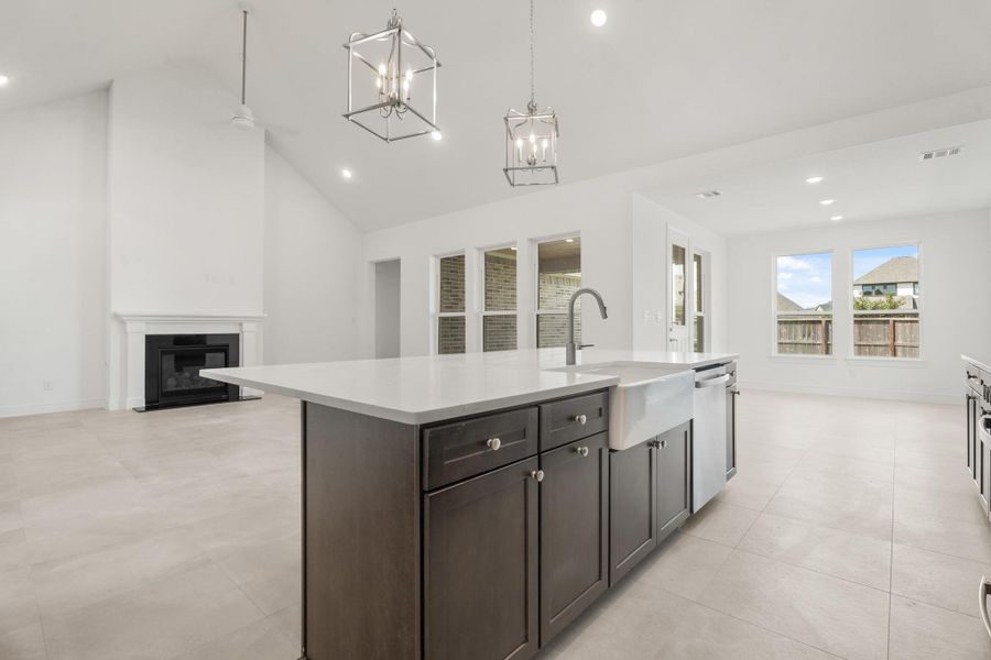 Furnished interior view inside a new home in Westland Ranch - 70' Homesites, League City (Image 13).