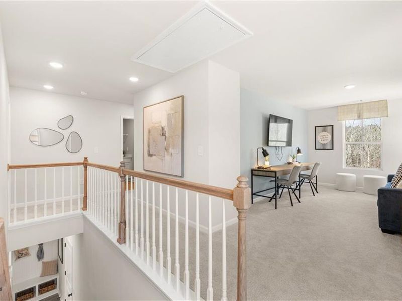 Furnished interior view inside a new home in The Bluffs, Canton (Image 8).