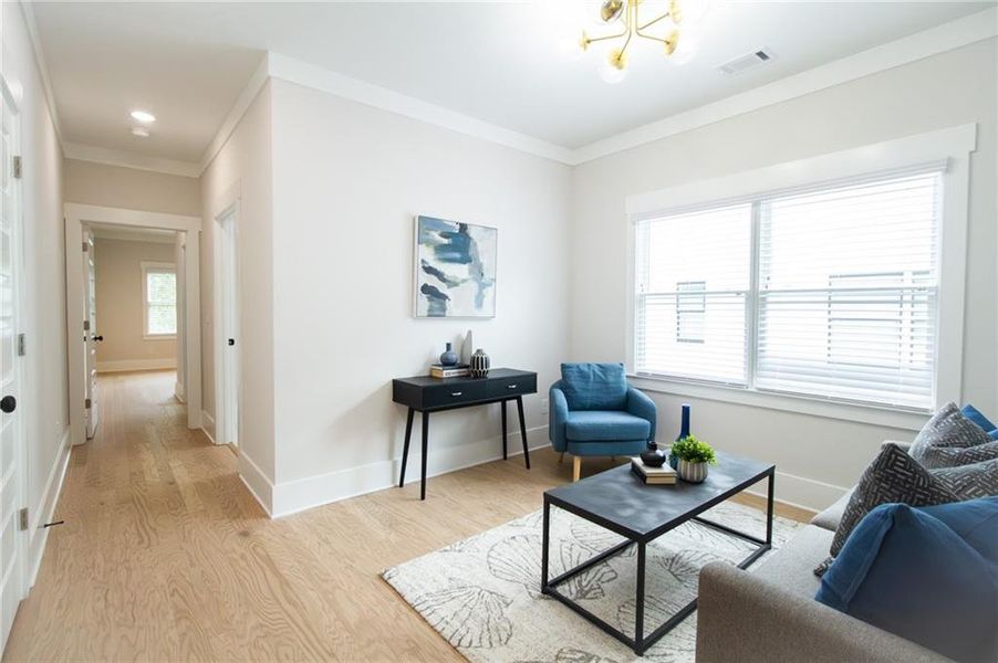 Furnished interior view inside a new home in , Scottdale (Image 6). Furnished interior view inside a new home in , Scottdale (Image 6).