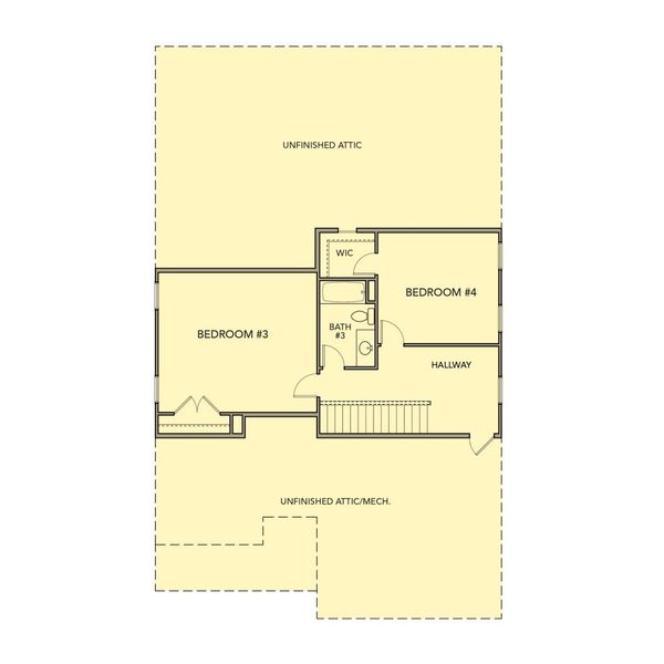 2D floor plan layout for the Cedar by Kerley Family Homes in Pevensie Manor, Powder Springs, GA (Image 4).