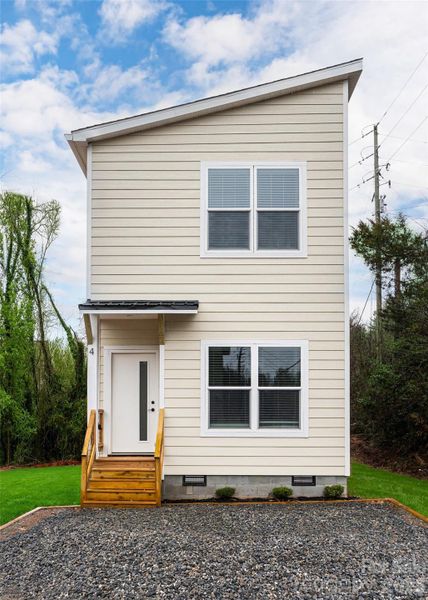 Exterior details and patio area of a home in , Asheville (Image 27).