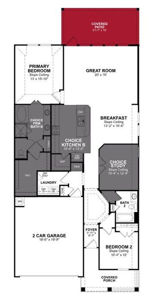 2D floor plan layout of this home in The Highlands, Porter, TX (Image 3). 2D floor plan layout of this home in The Highlands, Porter, TX (Image 3).