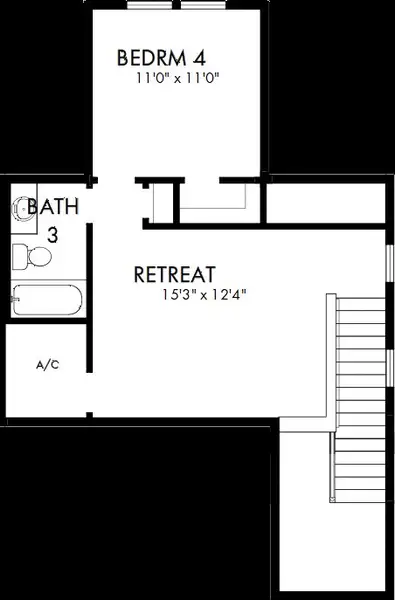 2D floor plan layout of this home in Reserve at Park Row, Houston, TX (Image 4).