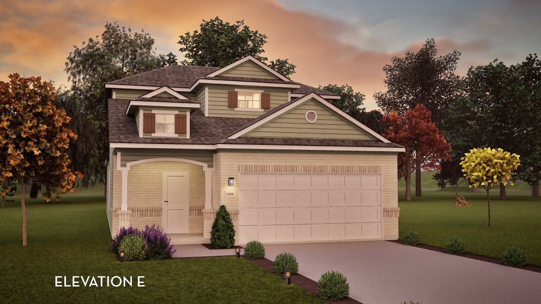 Representative exterior photo of a completed home built from the Mesquite by CastleRock Communities in The Canopies, Splendora, TX (Image 2).