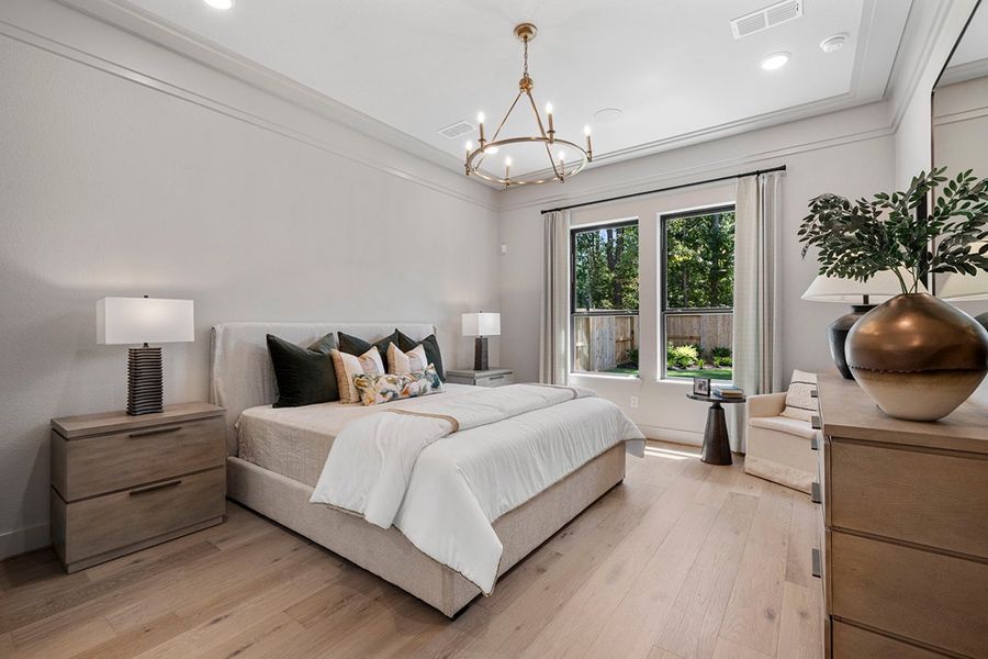 Furnished interior view inside a new home in The Highlands 50', Porter (Image 9).