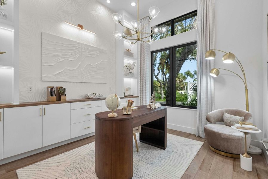 2D floor plan layout for the Indigo by GHO Homes in Seaglass, Vero Beach, FL (Image 32).