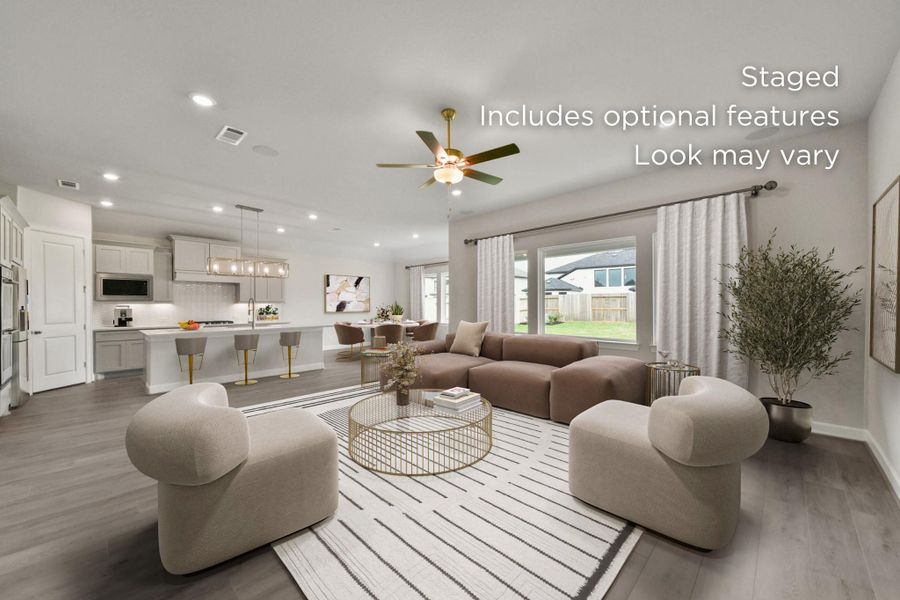 Furnished interior view inside a new home in The Grand Prairie 60', Hockley (Image 3).