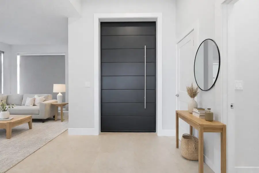 Entrance foyer with baseboards