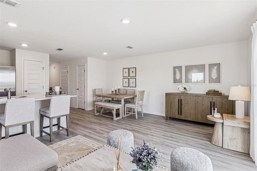 Furnished interior view inside a new home in Danbury at Ridgewood Lakes, Davenport (Image 6). Furnished interior view inside a new home in Danbury at Ridgewood Lakes, Davenport (Image 6).