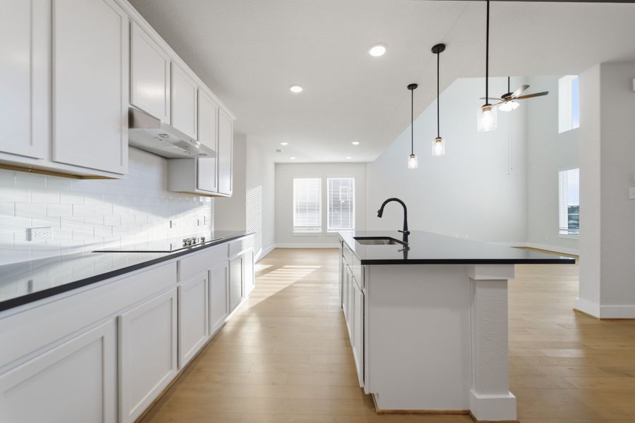 Furnished interior view inside a new home in The Woodlands at Medina Hills, Mico (Image 16).
