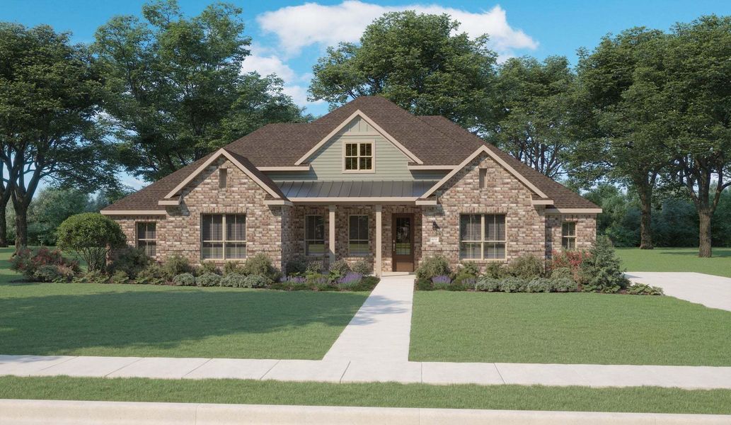 Representative exterior photo of a completed home built from the Belmont by Centre Living Homes in Dove Hollow, Waxahachie, TX (Image 2).