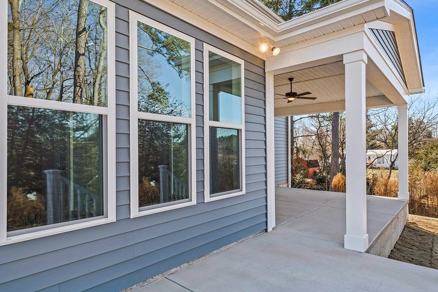 Representative exterior details of a home built from the The Hampton by RobuckHomes in Kennebec Crossing, Angier (Image 59). Representative exterior details of a home built from the The Hampton by RobuckHomes in Kennebec Crossing, Angier (Image 59).