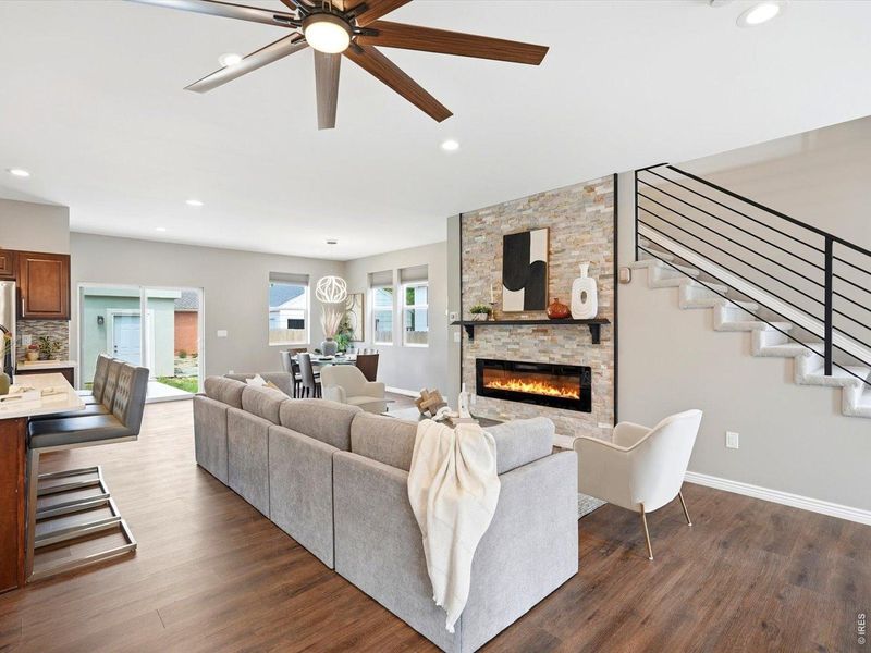 Furnished interior view inside a new home in , Denver (Image 17). Furnished interior view inside a new home in , Denver (Image 17).