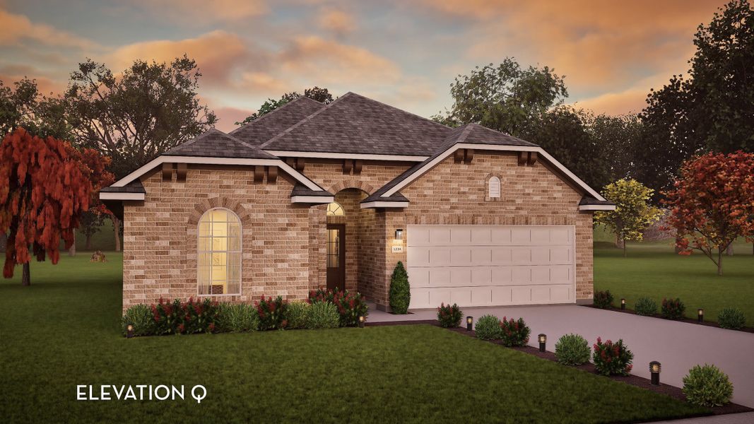 Representative exterior photo of a completed home built from the Greeley by CastleRock Communities in Solterra, Mesquite, TX (Image 1). Representative exterior photo of a completed home built from the Greeley by CastleRock Communities in Solterra, Mesquite, TX (Image 1).