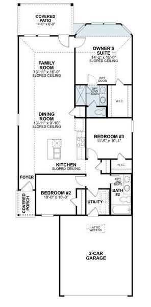 2D floor plan layout of this home in Lone Star Landing, Montgomery, TX (Image 4). 2D floor plan layout of this home in Lone Star Landing, Montgomery, TX (Image 4).