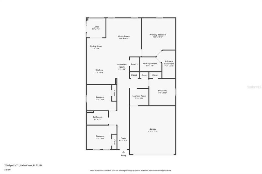 2D floor plan layout of this home in , Palm Coast, FL (Image 5).