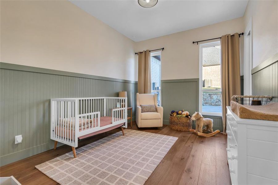 Bedroom with accent walls