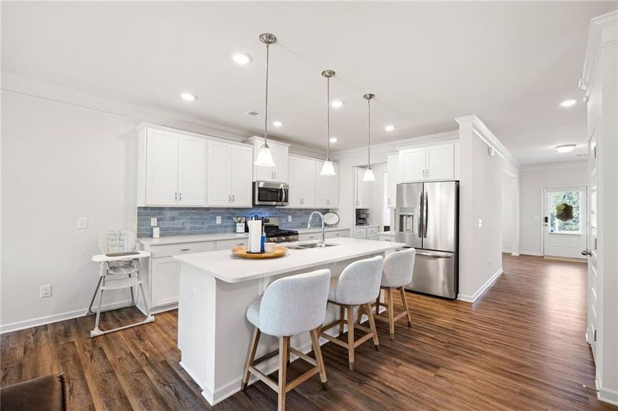 Furnished interior view inside a new home in , Dallas (Image 32).