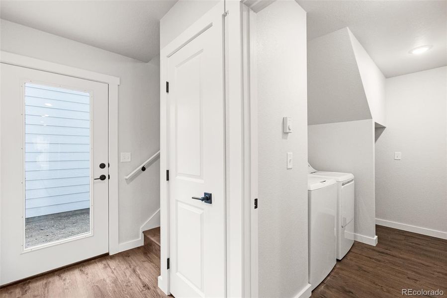 Laundry conveniently located on first level