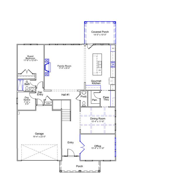 2D floor plan layout of this home in Grand Park, Leland, NC (Image 3). 2D floor plan layout of this home in Grand Park, Leland, NC (Image 3).