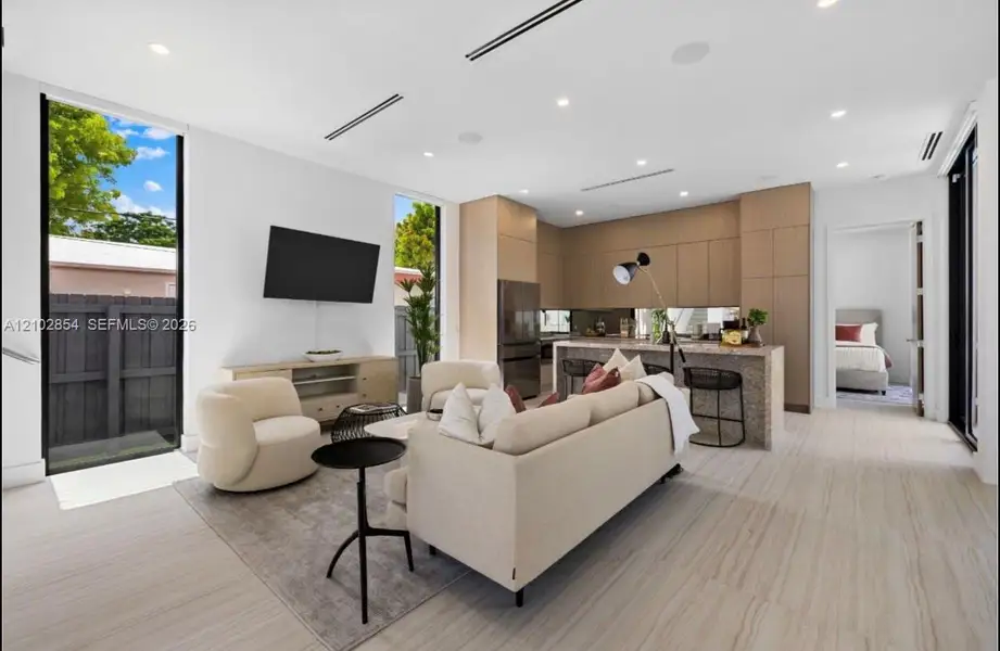 Furnished interior view inside a new home in , Miami (Image 10).