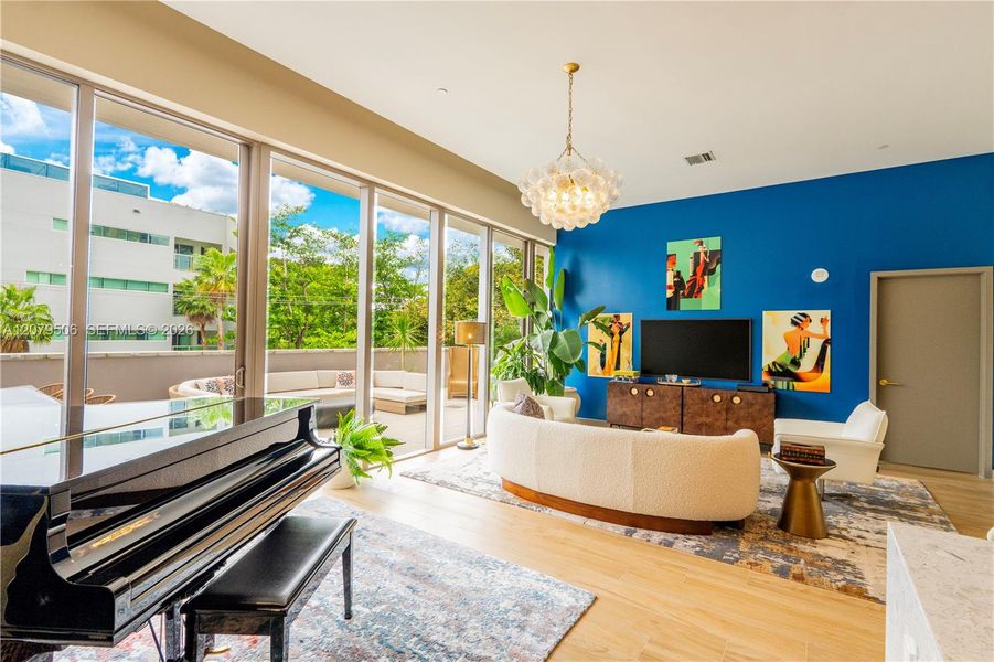 Furnished interior view inside a new home in , Miami (Image 7).