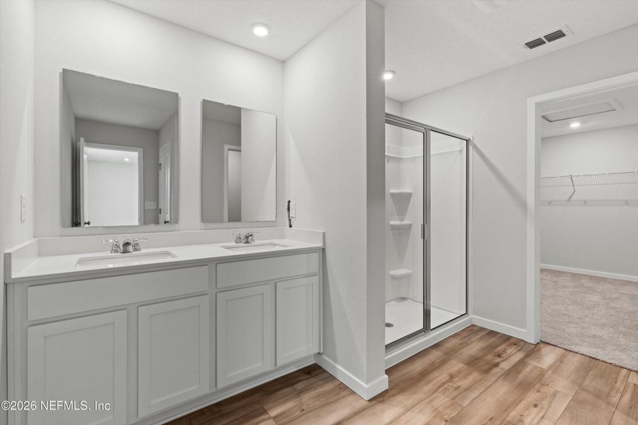 Furnished interior view inside a new home in The Landings at Pecan Park, Jacksonville (Image 6). Furnished interior view inside a new home in The Landings at Pecan Park, Jacksonville (Image 6).