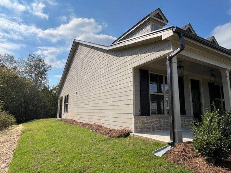 Exterior details and patio area of a home in Soleil Belmont Park, Canton (Image 6). Exterior details and patio area of a home in Soleil Belmont Park, Canton (Image 6).