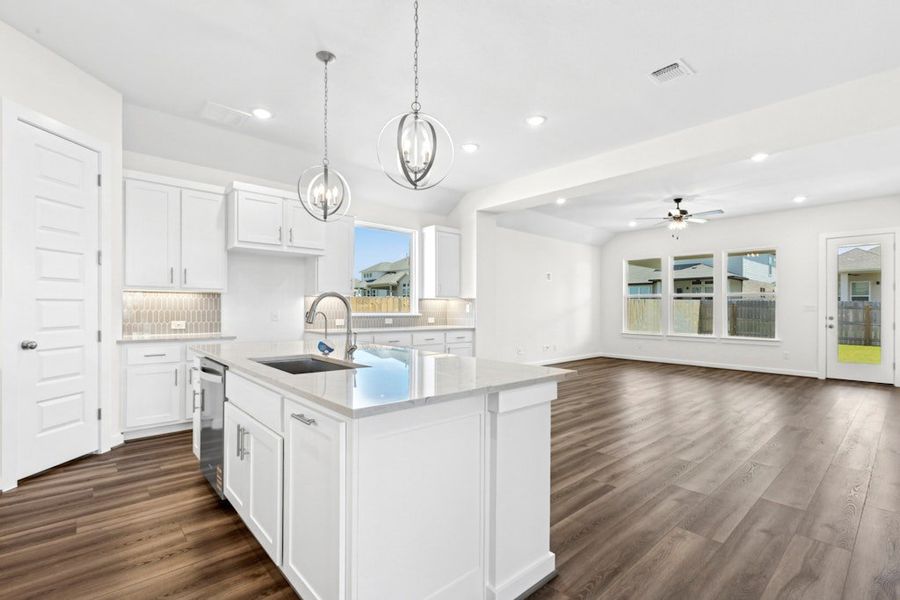 Furnished interior view inside a new home in University Heights, Round Rock (Image 8).