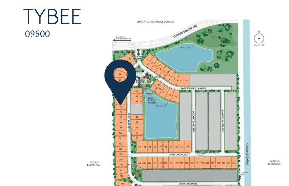 Location of this home within Whispering Lakes