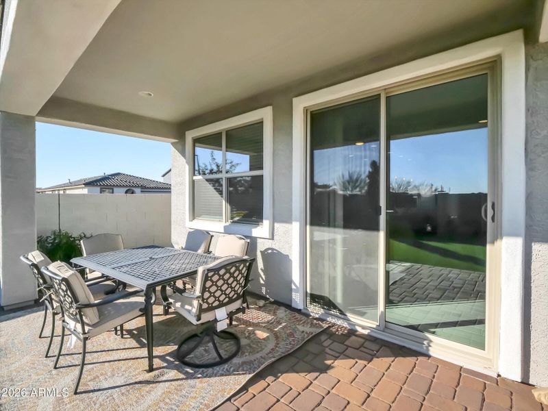 Expanded Rear Yard patio with Pavers