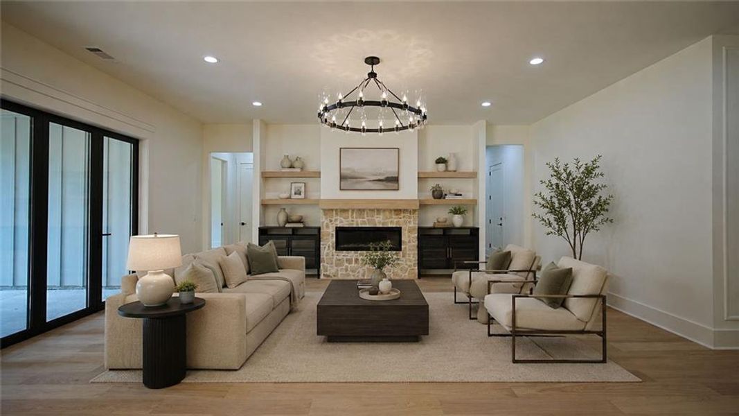 Furnished interior view inside a new home in , Flowery Branch (Image 18).