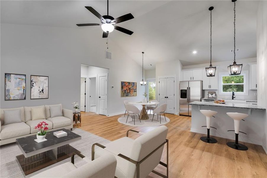 Furnished interior view inside a new home in , Douglasville (Image 16).