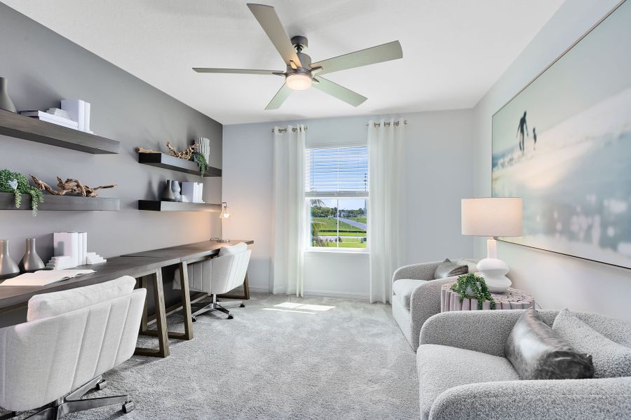Representative furnished interior of a home built from the Marisol by Pulte Homes in Somerset Lakes, Orlando (Image 8).
