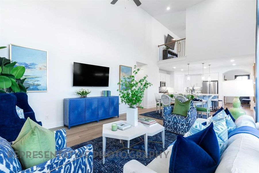 Furnished interior view inside a new home in Mosaic: 40ft. lots, Celina (Image 12).