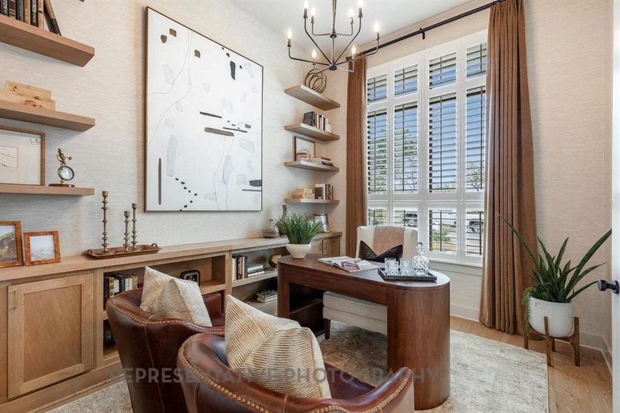 Furnished interior view inside a new home in Mustang Lakes: 60ft. lots, Celina (Image 25).