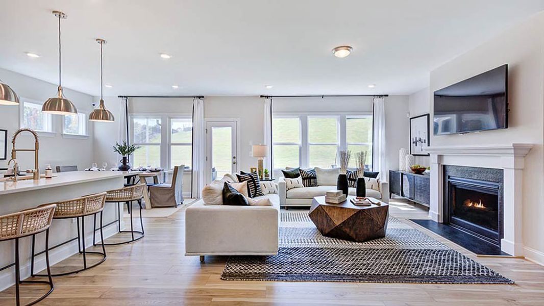 Furnished interior view inside a new home in Bridgeberry, Holly Springs (Image 6).