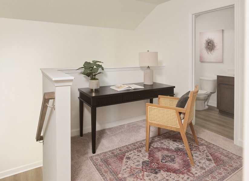 Representative furnished interior of a home built from the Palmetto by Ashton Woods in Blue Heron Retreat, Little River (Image 12).
