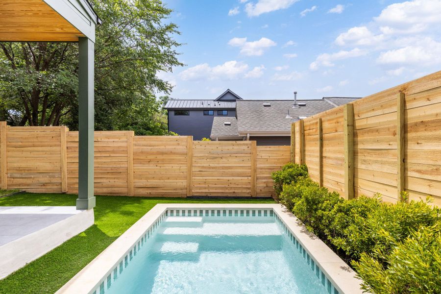 Exterior details and patio area of a home in , Austin (Image 29).